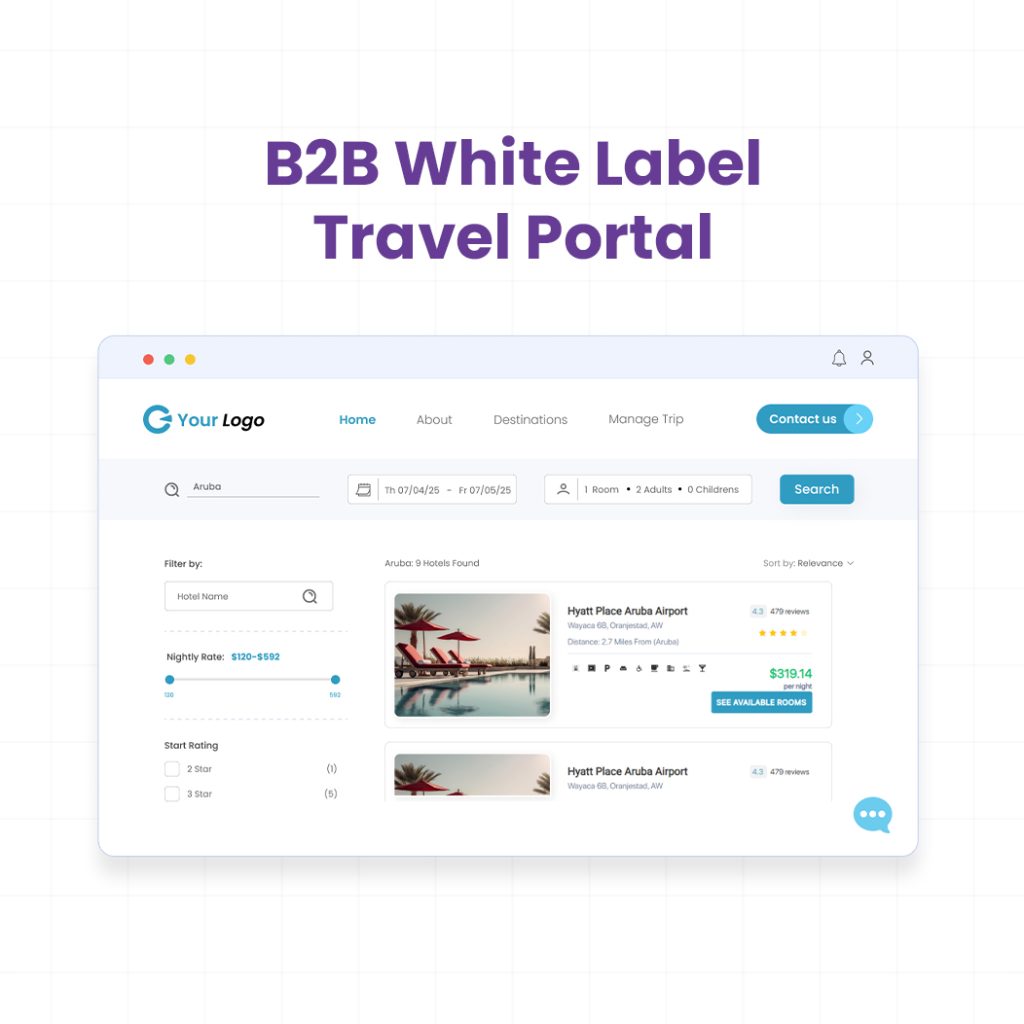 b2b white label travel portal