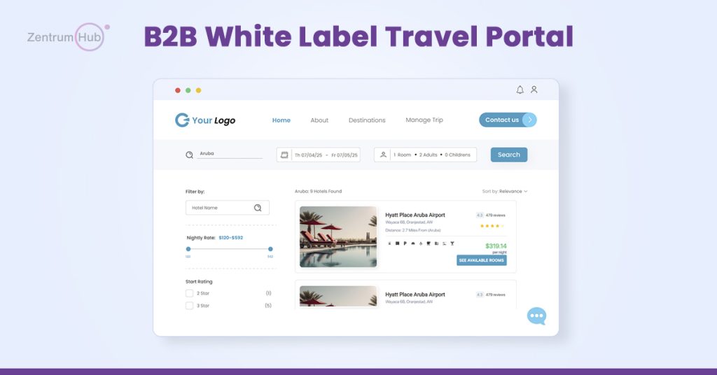 b2b white label travel portal