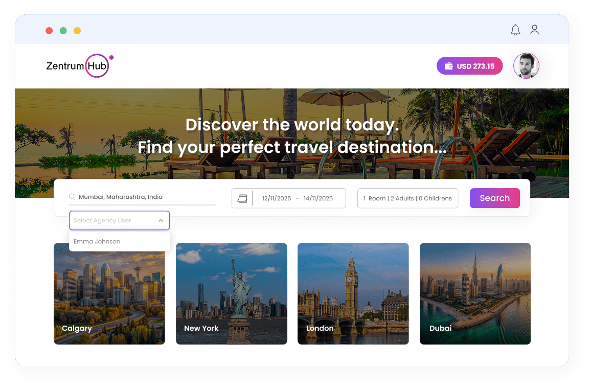 B2B Travel Portal -Agent Login