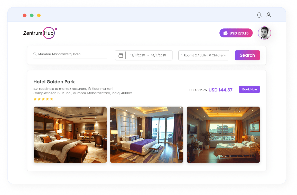 B2B Travel Portal - Hotel Images