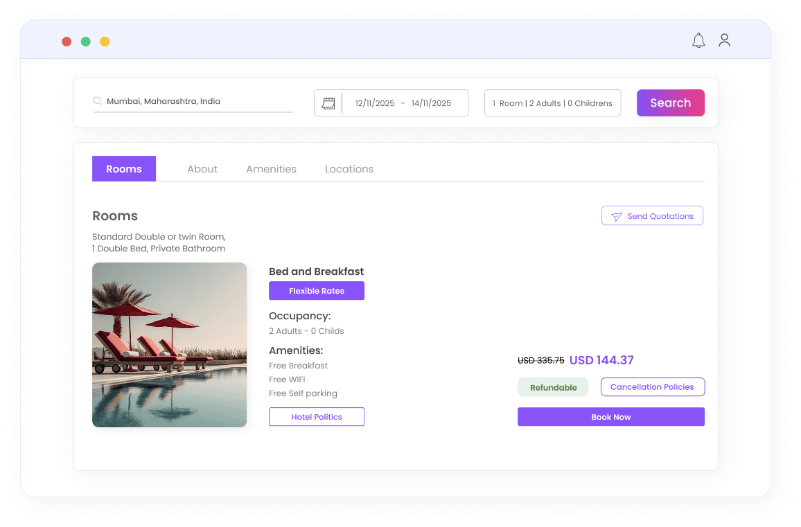 B2B Travel Portal - Price